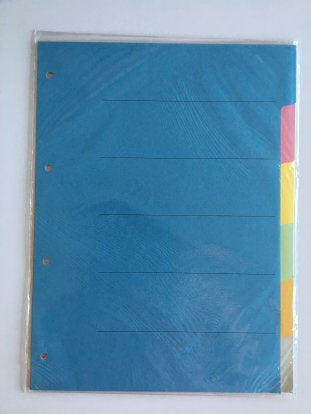 Ofrex Register – A4, 6-teilig, Karton, farbig, vorgedruckt, 4-fach gelocht