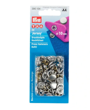 Prym Knöpfe Ø 10 mm – Messing, silber, 20 Stück