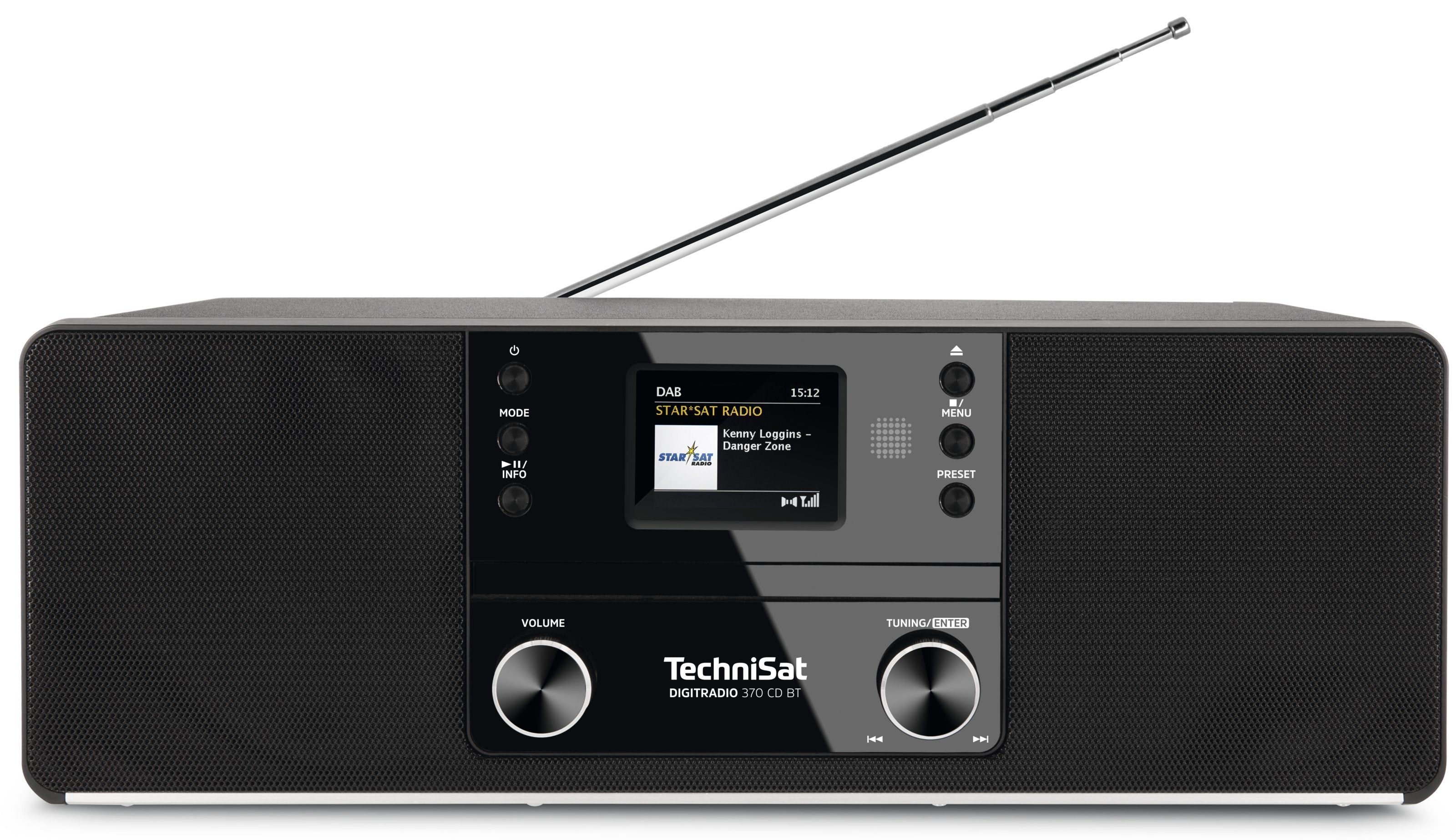 TechniSat DigitRadio 370 CD BT – DAB-/Internetradio – Tischradio – DAB+, UKW, CD, Bluetooth – Schwarz