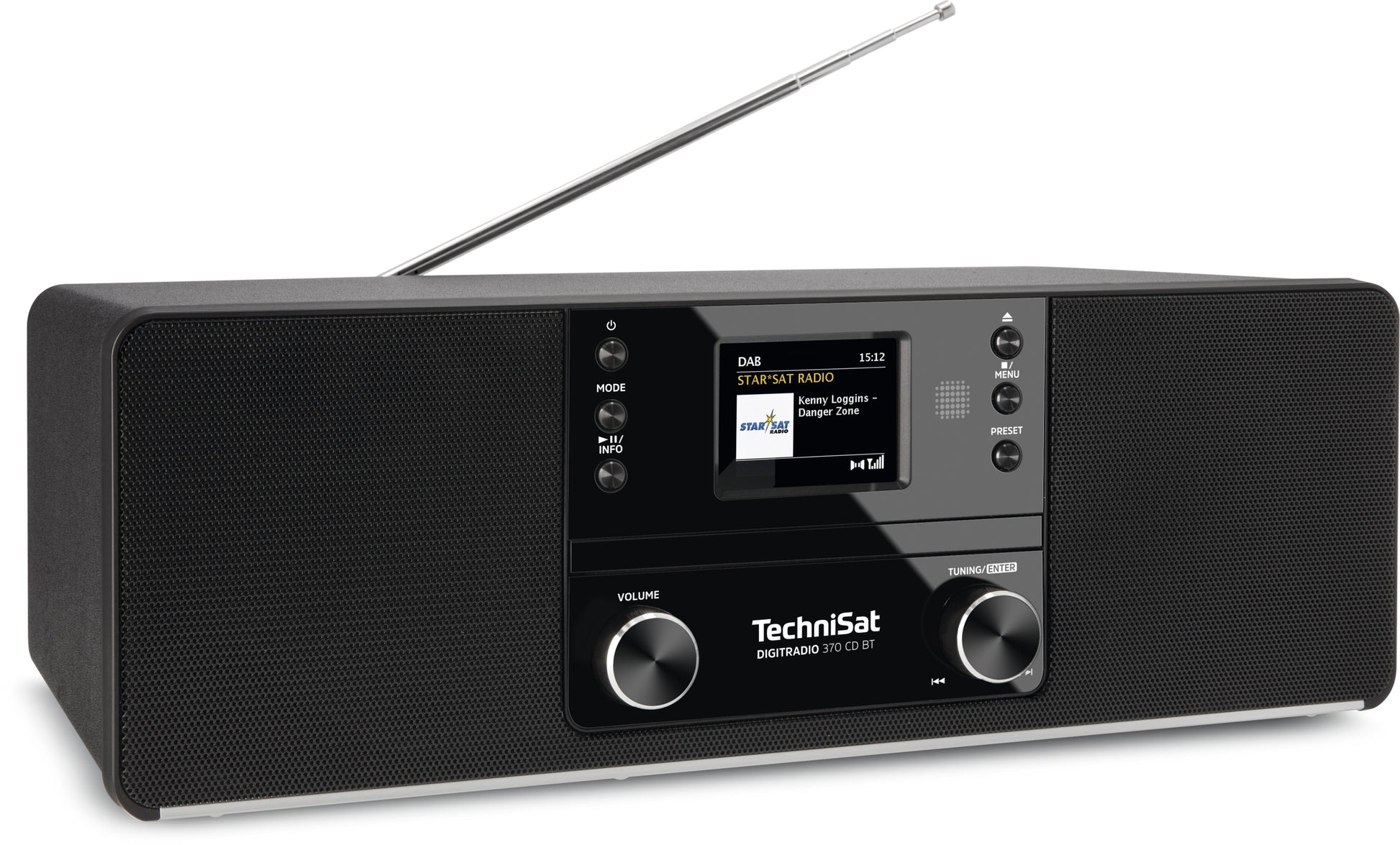 TechniSat DigitRadio 370 CD BT – DAB-/Internetradio – Tischradio – DAB+, UKW, CD, Bluetooth – Schwarz
