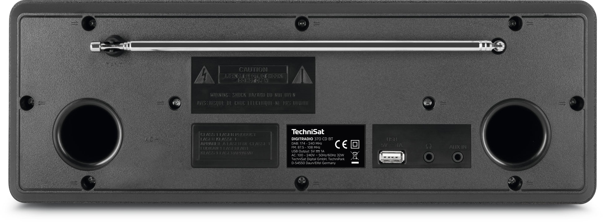 TechniSat DigitRadio 370 CD BT – DAB-/Internetradio – Tischradio – DAB+, UKW, CD, Bluetooth – Schwarz