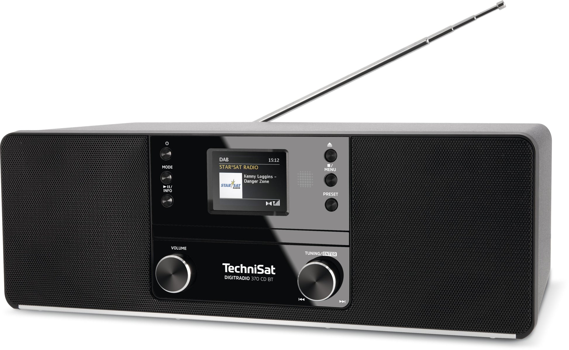 TechniSat DigitRadio 370 CD BT – DAB-/Internetradio – Tischradio – DAB+, UKW, CD, Bluetooth – Schwarz