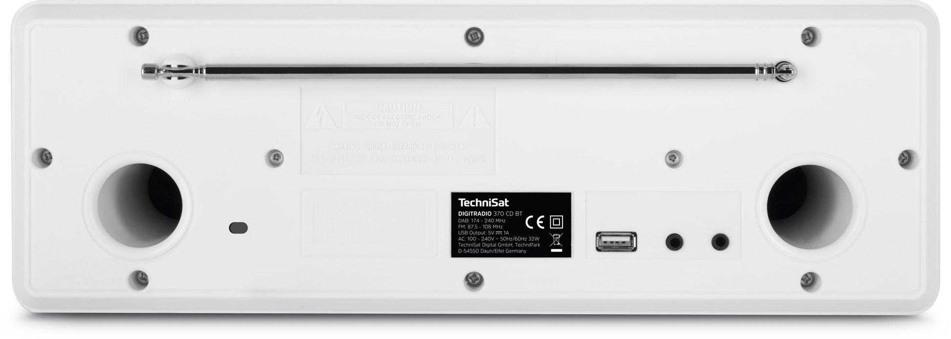 TechniSat DigitRadio 370 CD BT – DAB-/Internetradio – DAB+, UKW, CD, USB – Weiss