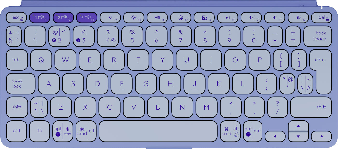 Logitech Keys-To-Go 2 – Tastatur, kabellos (Bluetooth), US-Layout (EN), Lila