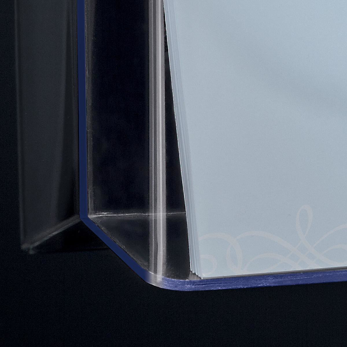 Sigel Wandprospekthalter – für A4 quer – 1 Fach, Acrylglas, transparent, 330 × 172 × 55 mm