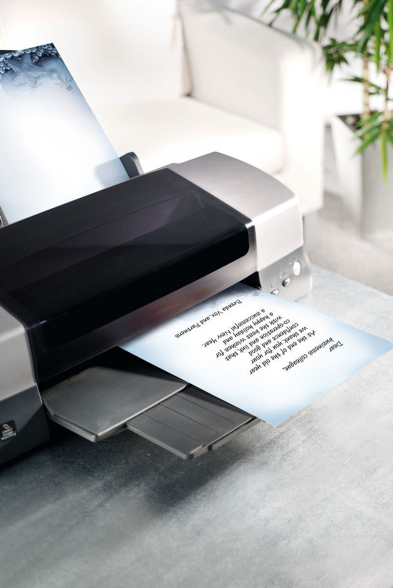 Sigel Motivpapier – A4, 90 g/m², mehrfarbig, Motiv: Blue Mystery – für Inkjet/Laser/Kopierer – FSC – 100 Blatt