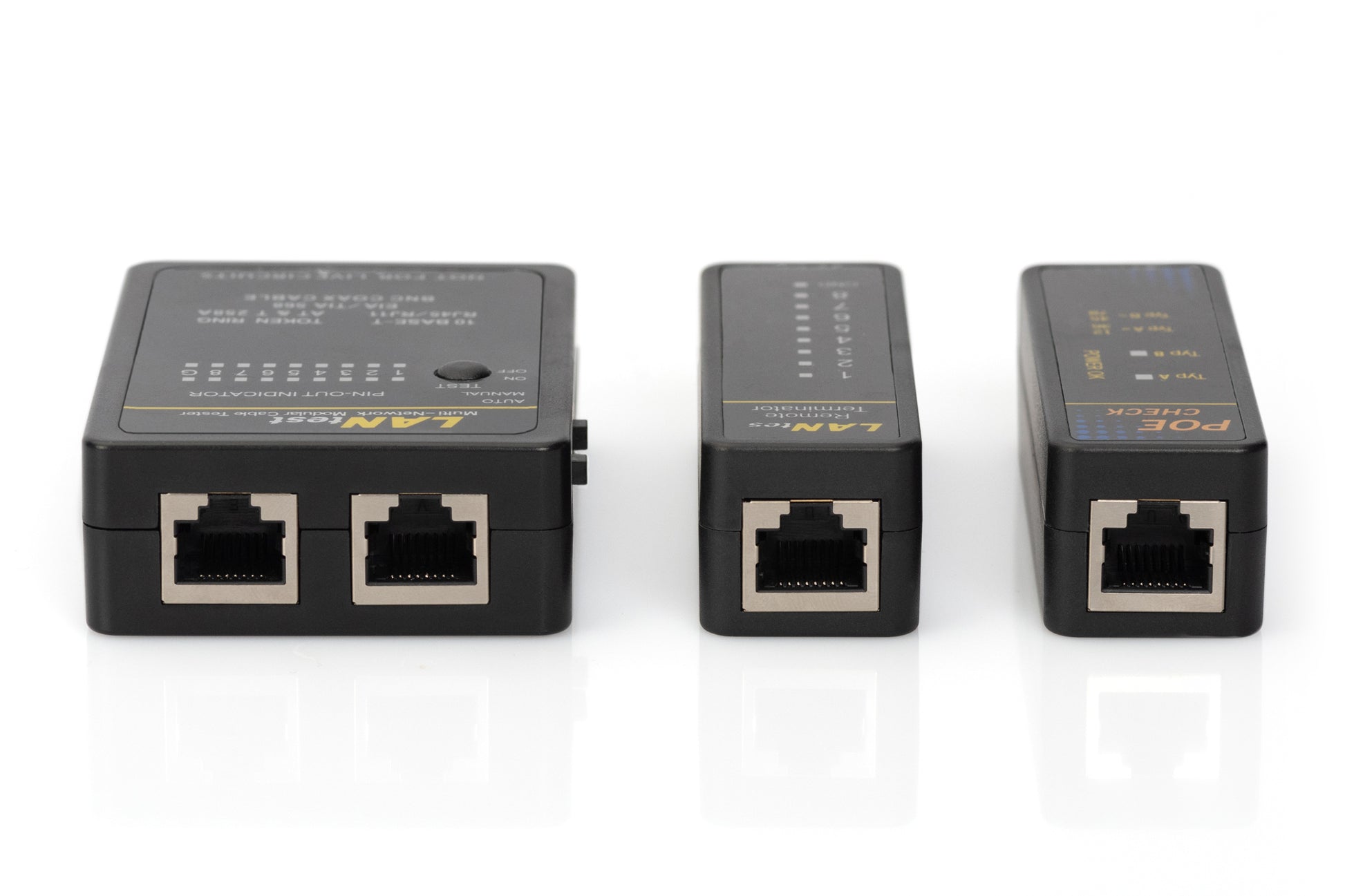 Digitus Netzwerk-Kabeltester – RJ45/BNC, PoE, LED-Anzeige