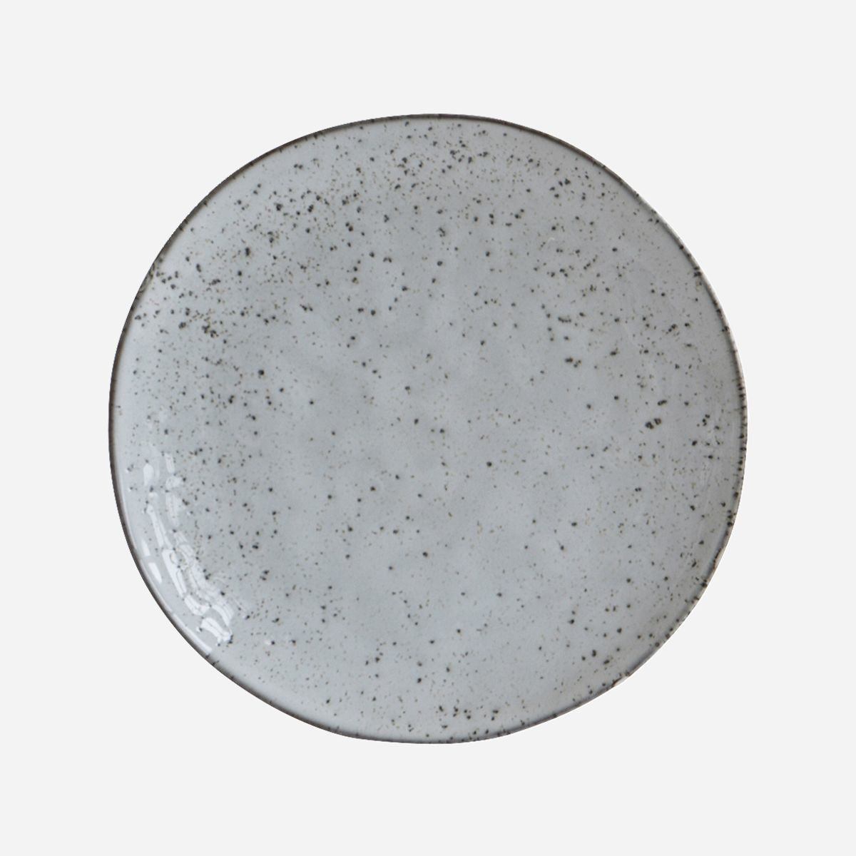 Society of Lifestyle House Doctor Rustic Schale – Ø 20,5 cm, H 2,0 cm, Steinzeug, Blaugrau, spülmaschinenfest, mikrowellengeeignet