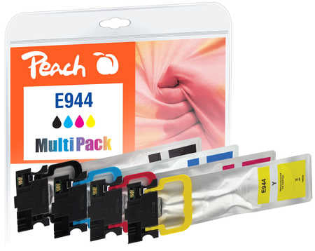 Peach Tintenpatronen-Multipack, 4er-Pack, kompatibel – für Epson WorkForce Pro WFC 5210 DW, WFC 5200 Serie