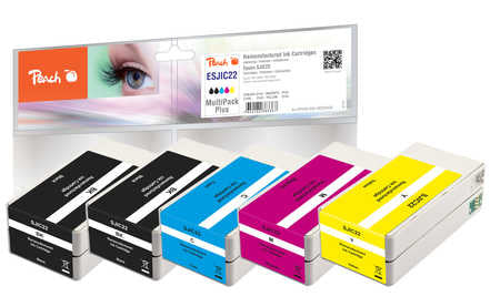 Peach Tintenpatronen-Multipack SJIC22 Multi+, 5er-Pack, kompatibel – für Epson ColorWorks C 3500, Epson TMC 35