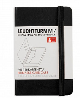 Leuchtturm Visitenkartenetui – Karton, Schwarz, 25 Karten