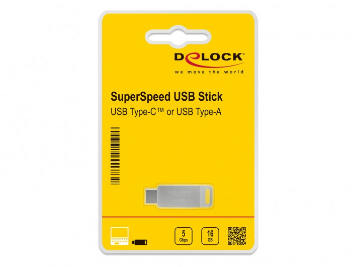 DeLOCK USB3.2 USB-C+Typ-A Speicherstick