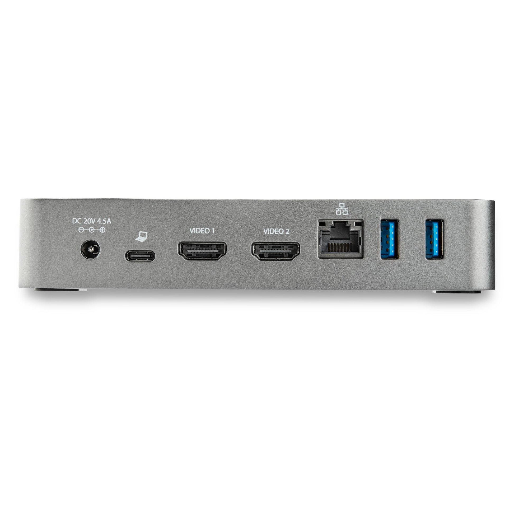 StarTech.com Dockingstation – USB-C, 2× HDMI, 3× USB-A, 60 W PD, GbE, 3,5 mm Audio, für Windows/Mac/ChromeOS