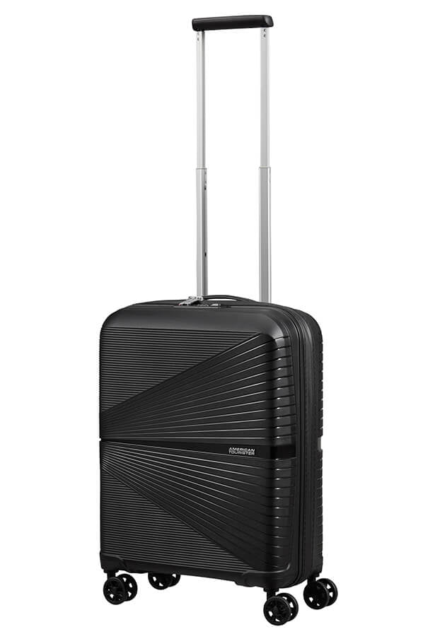 American Tourister Handgepäck-Trolley – Hartschale, 4 Doppelrollen, mit TSA, Onyx Schwarz, 40 × 50 × 20 cm