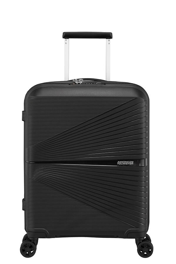 American Tourister Handgepäck-Trolley – Hartschale, 4 Doppelrollen, mit TSA, Onyx Schwarz, 40 × 50 × 20 cm