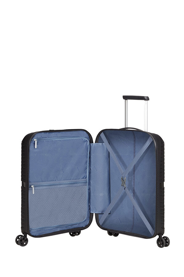 American Tourister Handgepäck-Trolley – Hartschale, 4 Doppelrollen, mit TSA, Onyx Schwarz, 40 × 50 × 20 cm