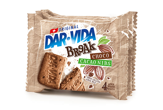 DAR-VIDA BReAk Choco Guetzli – Schokolade & Kakaonibs – 132 g