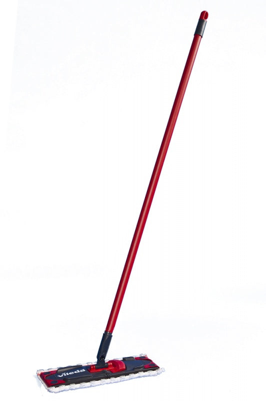 Vileda Flachwischer UltraMax – Mikrofaser – Schwarz/Rot – 3-tlg.