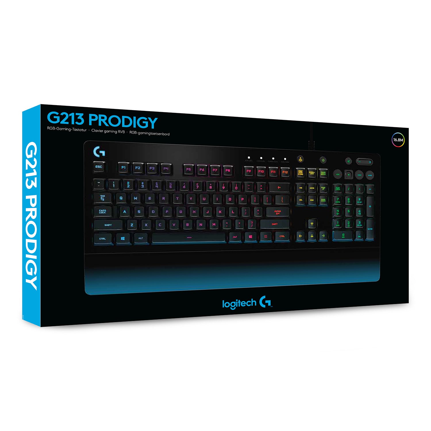 Logitech G G213 Prodigy – Gaming-Tastatur – Mechanisch, RGB – Kabelgebunden, USB – AZERTY (BE) – Schwarz