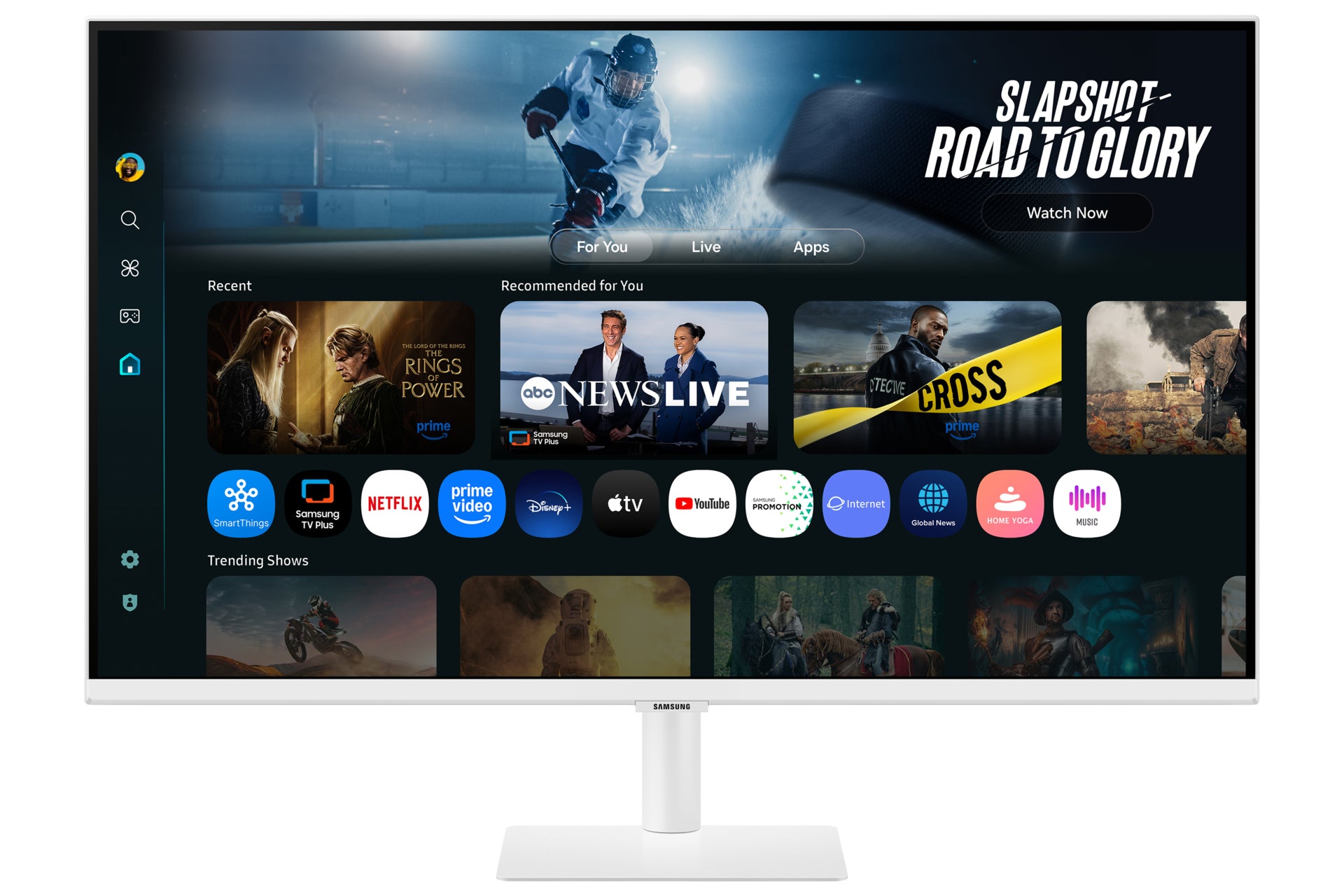 Samsung M70F – Monitor, 4K, HDR10, Smart Monitor, Weiss