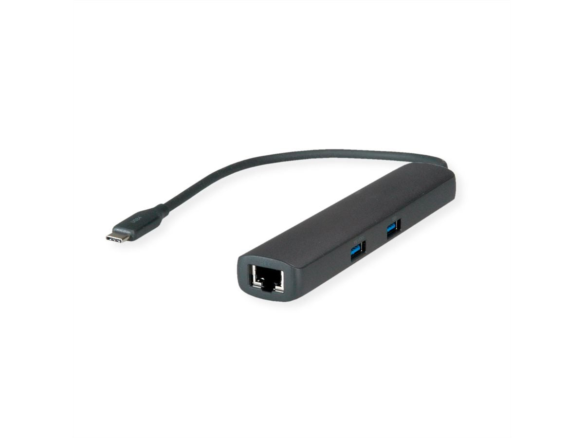 ROLINE Dockingstation – USB-C, 1× HDMI, 2× USB-A, 1× USB-C, 60 W PD, 2,5GbE, für Windows/Mac