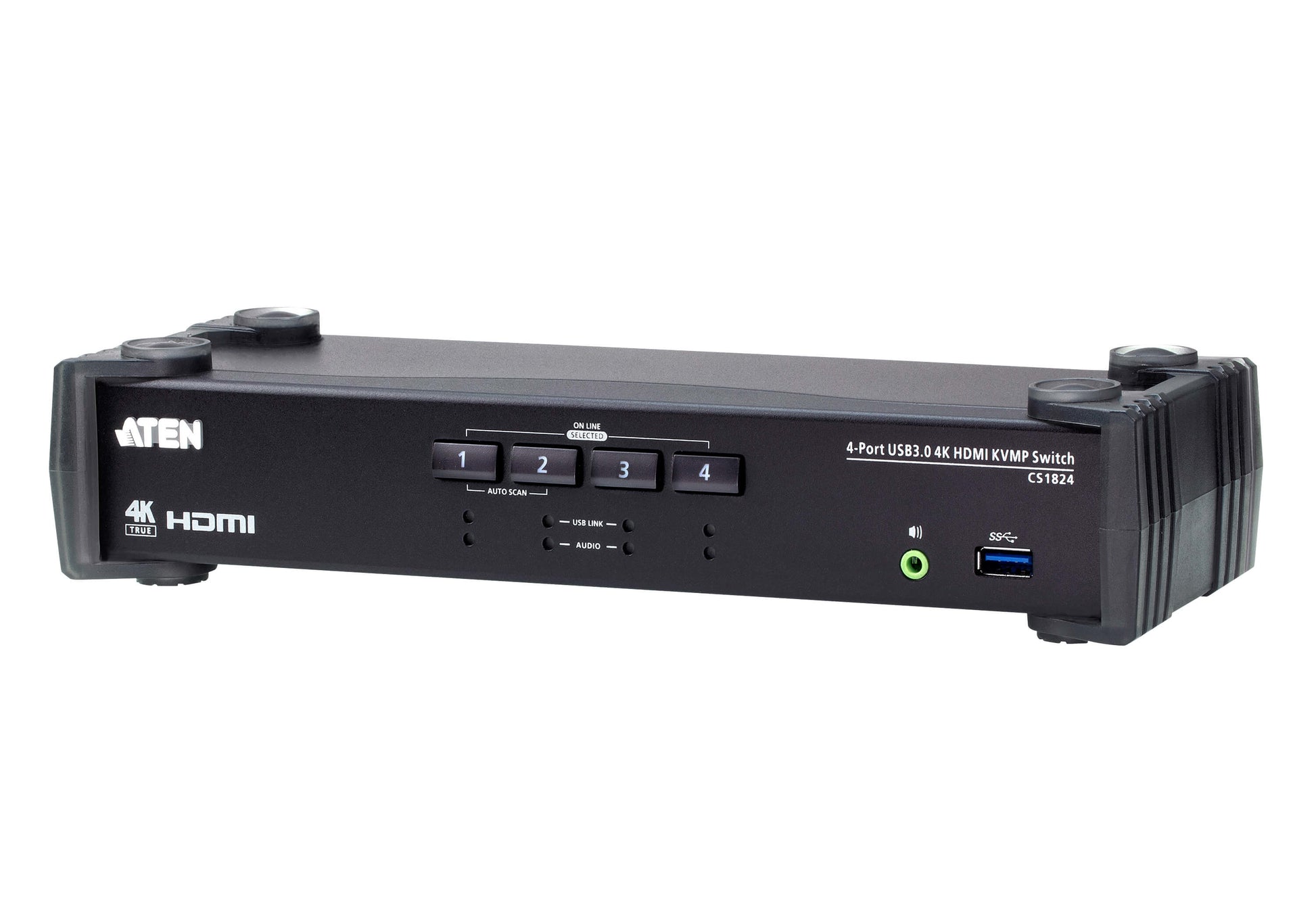 ATEN CS1824 KVM-Switch – HDMI 4K 60 Hz, 2-Port, Schwarz