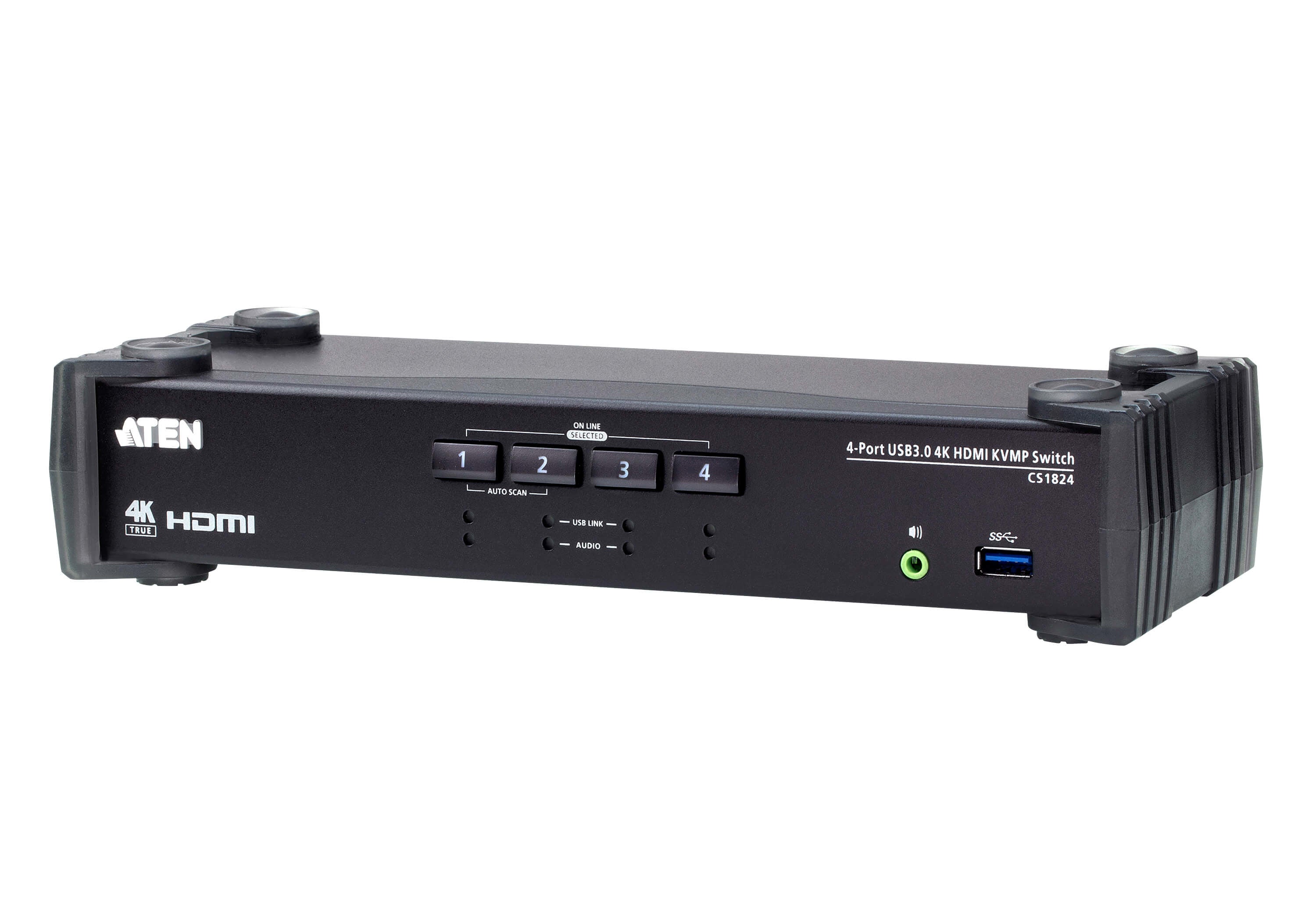 ATEN CS1824 KVM-Switch – HDMI 4K 60 Hz, 2-Port, Schwarz