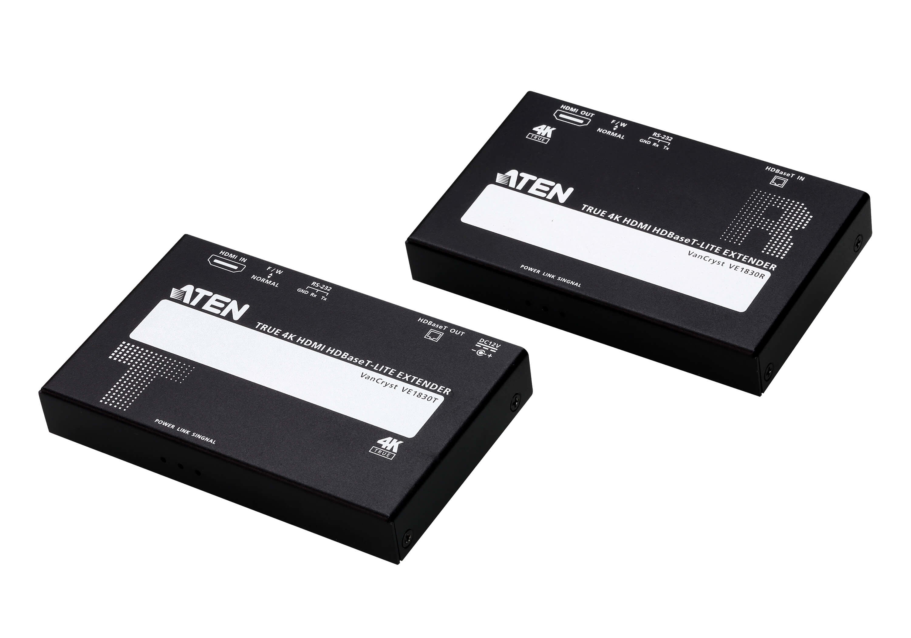 ATEN VE1830 – HDBaseT HDMI Extender-Set, über Cat5e/6, 4K@60 Hz, 35 m, HDR, PoC, HDCP 2.2, RS-232