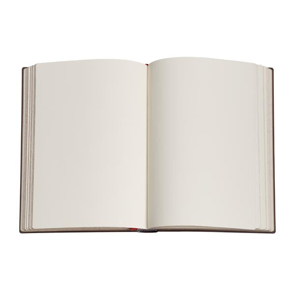 Paperblanks Notizbuch, 180 × 230 mm, blanko, Fadenheftung, Hardcover, 144 Seiten, 120 g/m² – braun, Rose