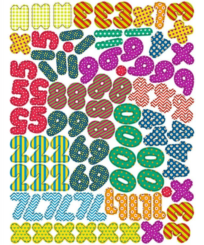 URSUS Magnet-Set – Zahlen & Symbole, 100 Stück, leicht haftend