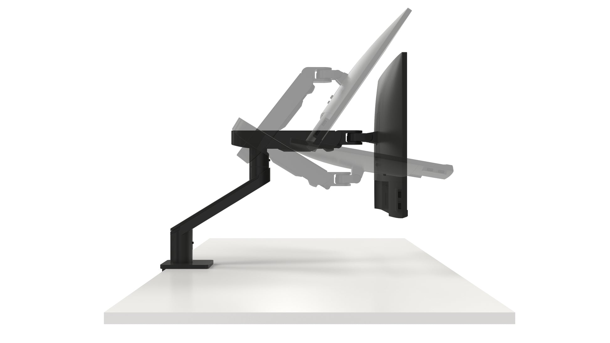 DELL Pro MSA20 – Monitorarm, Tischklemme, bis 38", VESA 100 × 100 mm, 10 kg, schwarz