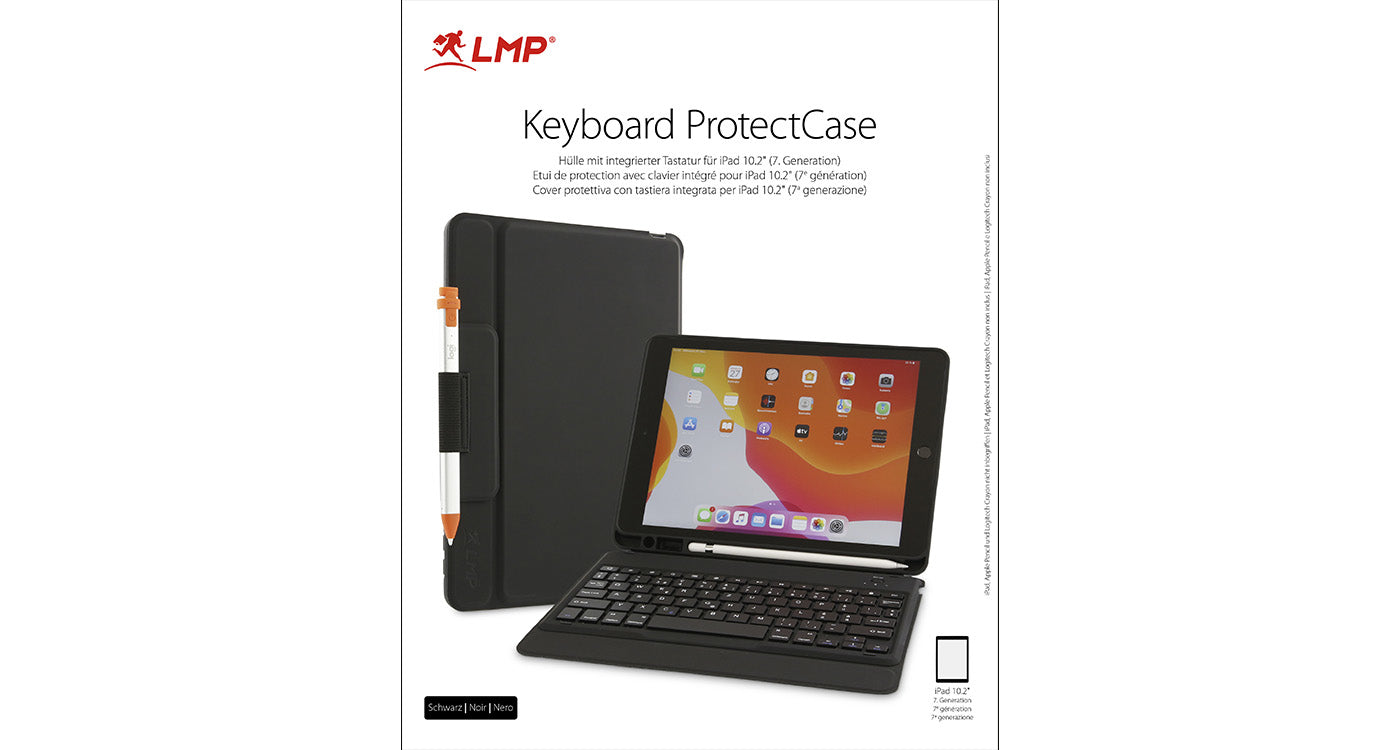 LMP ProtectCase Notebook-Schutzhülle – für Tablets bis 10,2", PU, Schwarz