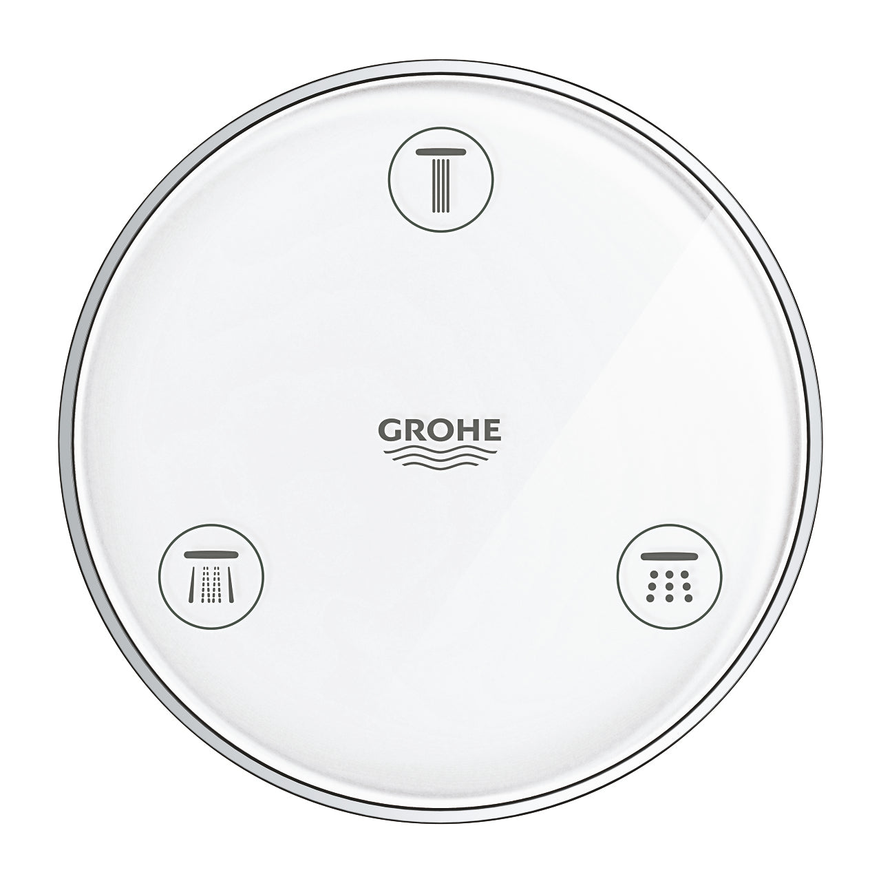 GROHE Rainshower Smartconnect 310 Cube Kopfbrause – Ø31 cm, Chromstahl, Wandmontiert