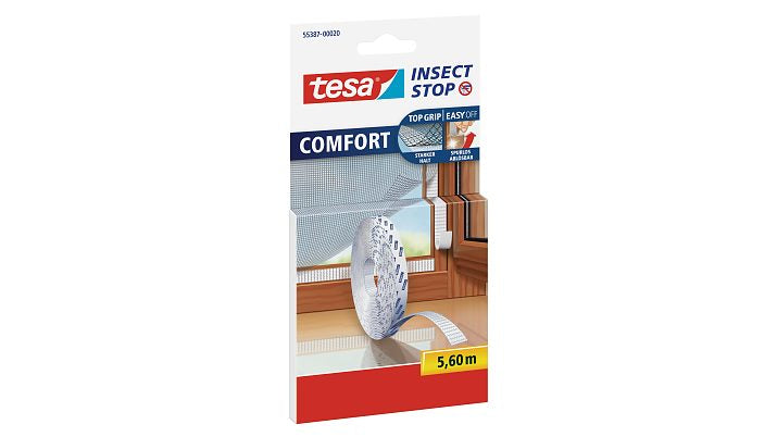 TESA Montageband – 5,6 m, Weiss, für Innen