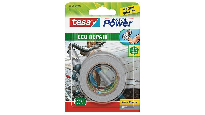 TESA Extra Power Gewebeband/Gaffa – 38 mm × 5 m, schwarz, reissfest