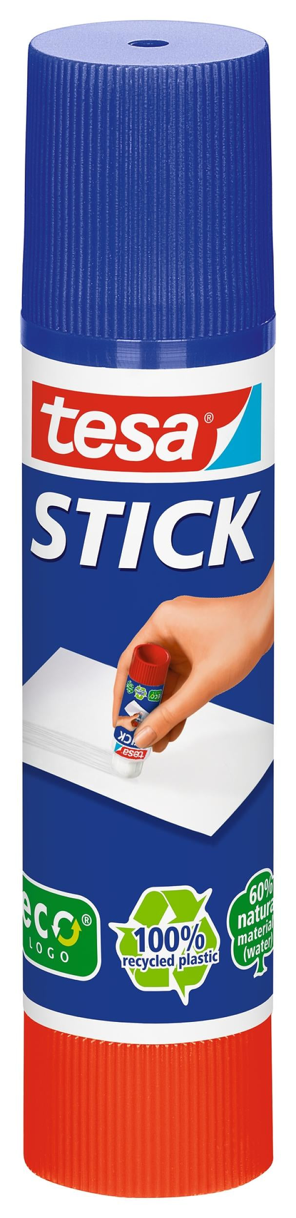 TESA Klebestift – lösemittelfrei, biobasierte Klebmasse, geruchsneutral, 10 g, für Papier, Stoff, 24 Stk.