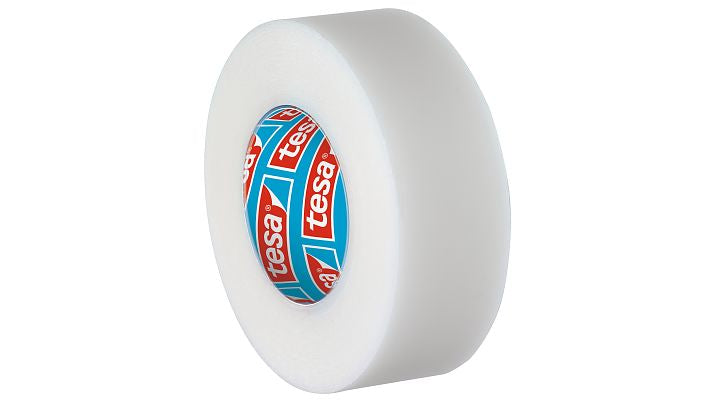 TESA Klebeband – permanent, matt, beschriftbar, Kunststoff, 19 mm × 33 m, transparent, Kern Ø 26 mm