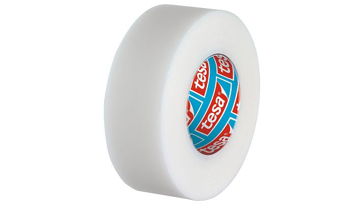 TESA Klebeband – permanent, matt, beschriftbar, Kunststoff, 19 mm × 33 m, transparent, Kern Ø 26 mm