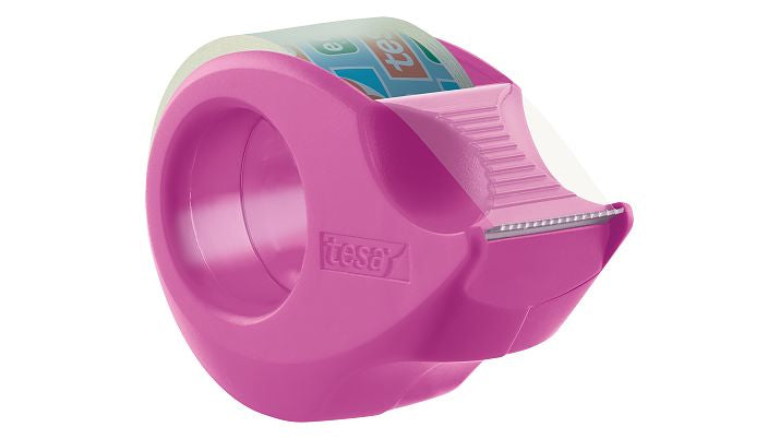 TESA Handabroller ecoLogo Mini – für Klebeband bis 19 mm × 10 m, inkl. 1 Rolle 19 mm × 10 m, Pack zu 16 Stück