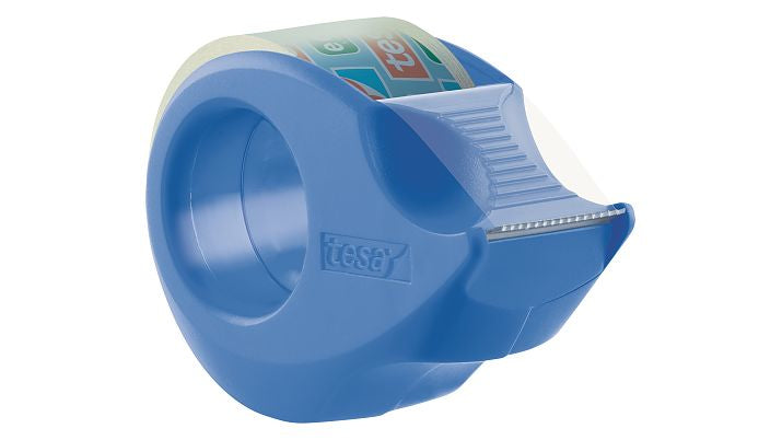 TESA Handabroller ecoLogo Mini – für Klebeband bis 19 mm × 10 m, inkl. 1 Rolle 19 mm × 10 m, Pack zu 16 Stück