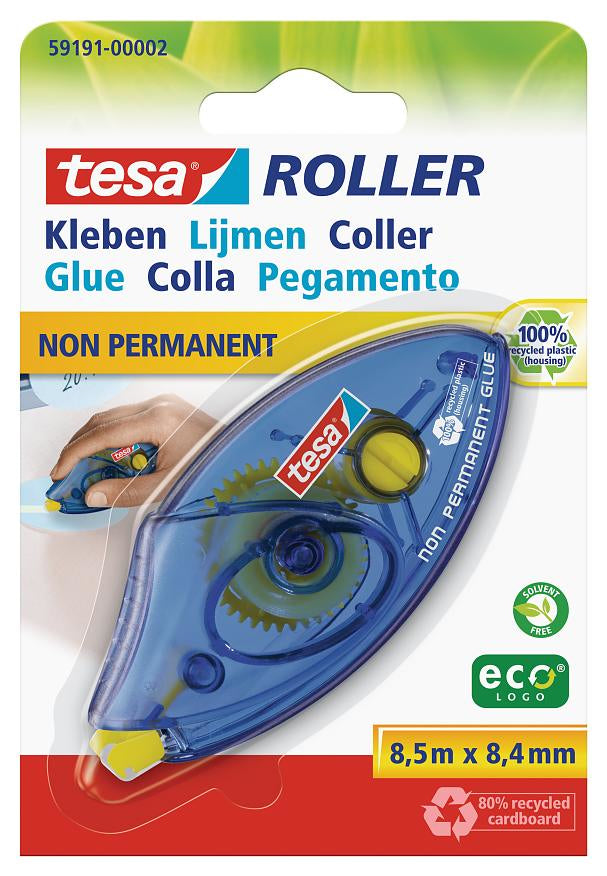 TESA Klarer Klebefilm – 8,4 mm × 8,5 m, transparent, PET, permanent, 1 Stück