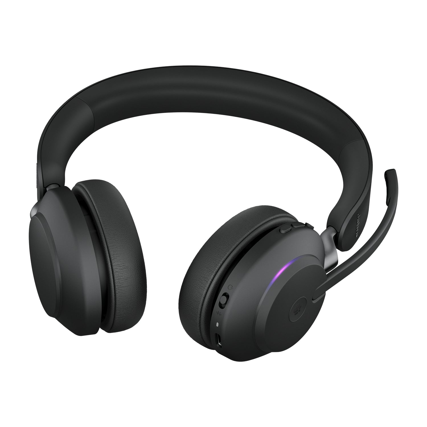 Jabra Evolve2 65 MS Stereo – Duo Headset – USB‑A, Bluetooth, mit Ladestation – für Microsoft Teams