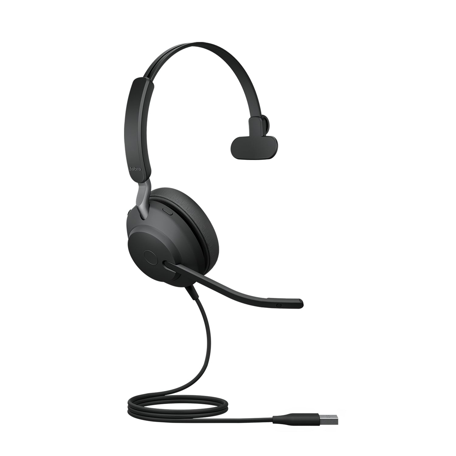 Jabra Evolve2 40 – Mono Headset, On-Ear – USB-A, ANC, Klappbares Mikrofon – Schwarz – für PC/Mac