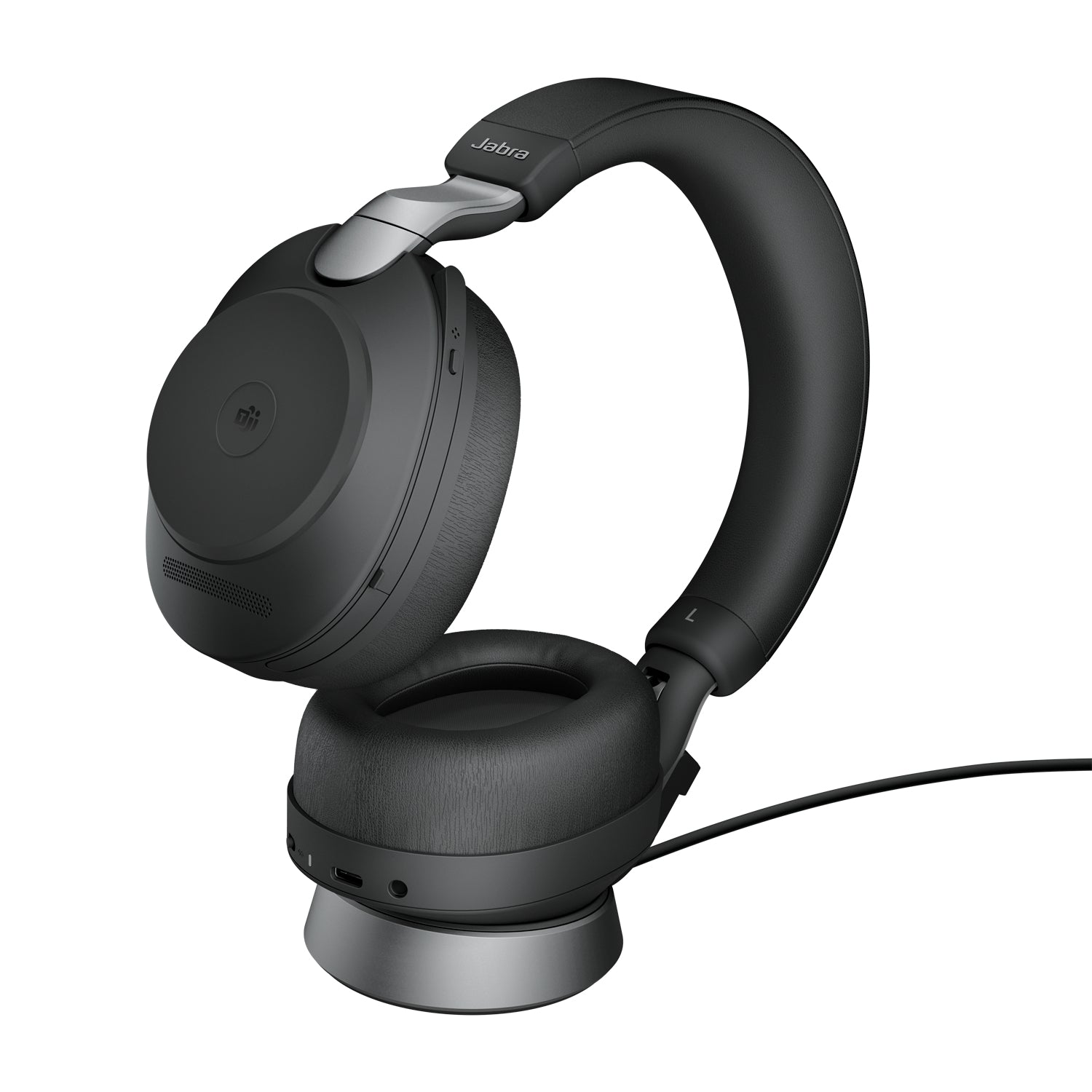 Jabra Evolve2 85 – Headset – 3,5 mm Klinke, Link 380c, Stereo-Ladestation, Geräuschisolierung – Schwarz