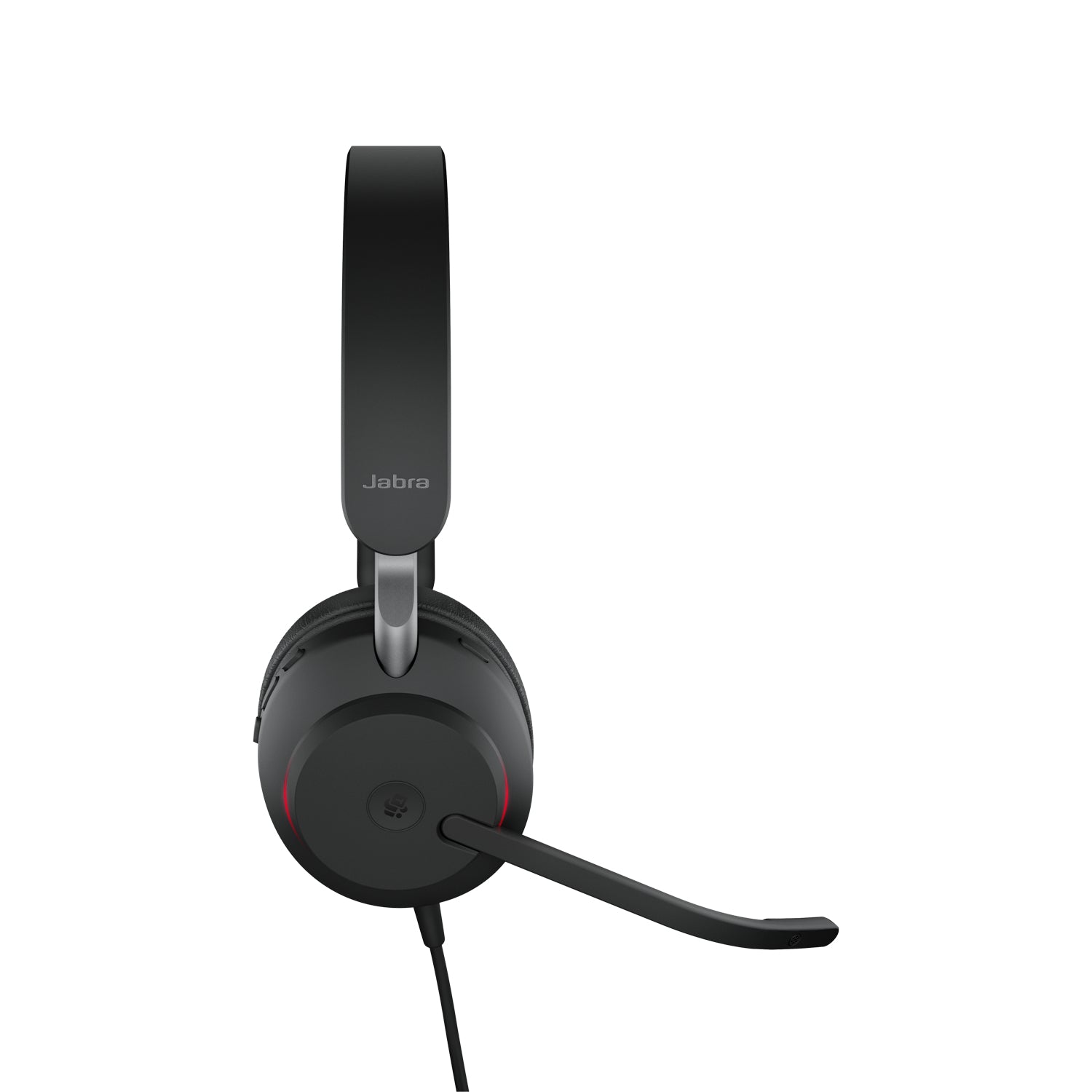 Jabra Evolve2 40 – Duo Headset – USB‑A, mit Boom-Mikrofon – schwarz – für Microsoft Teams