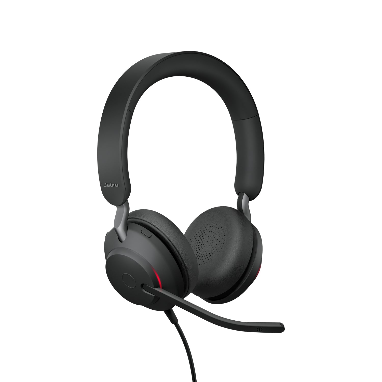 Jabra Evolve2 40 – Duo Headset – USB‑A, Passive Geräuschunterdrückung, klappbares Boom-Mikrofon – Schwarz