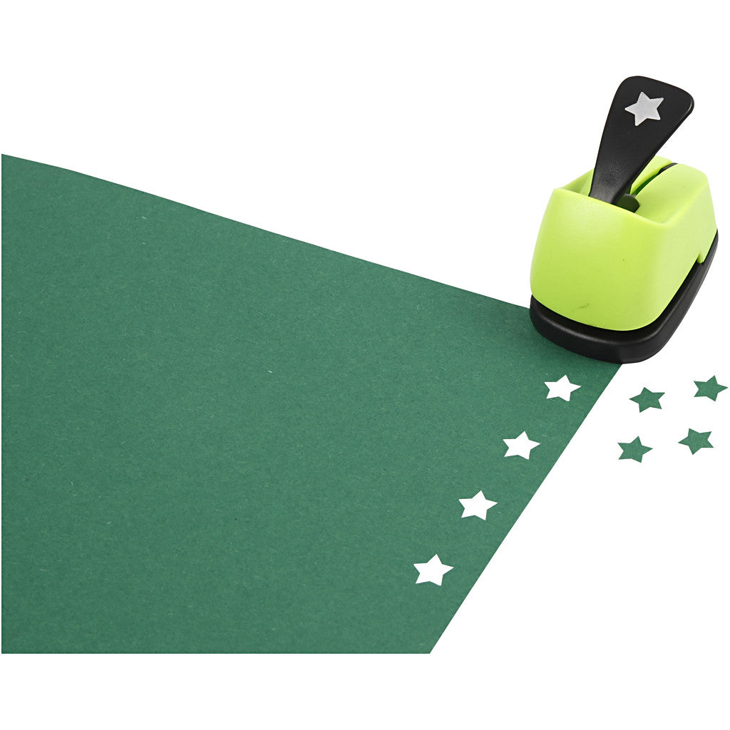 Creativ Company Motivstanzer, Diverse Motive (18 Designs), Ø 9 mm, farbig sortiert, 36 Stück