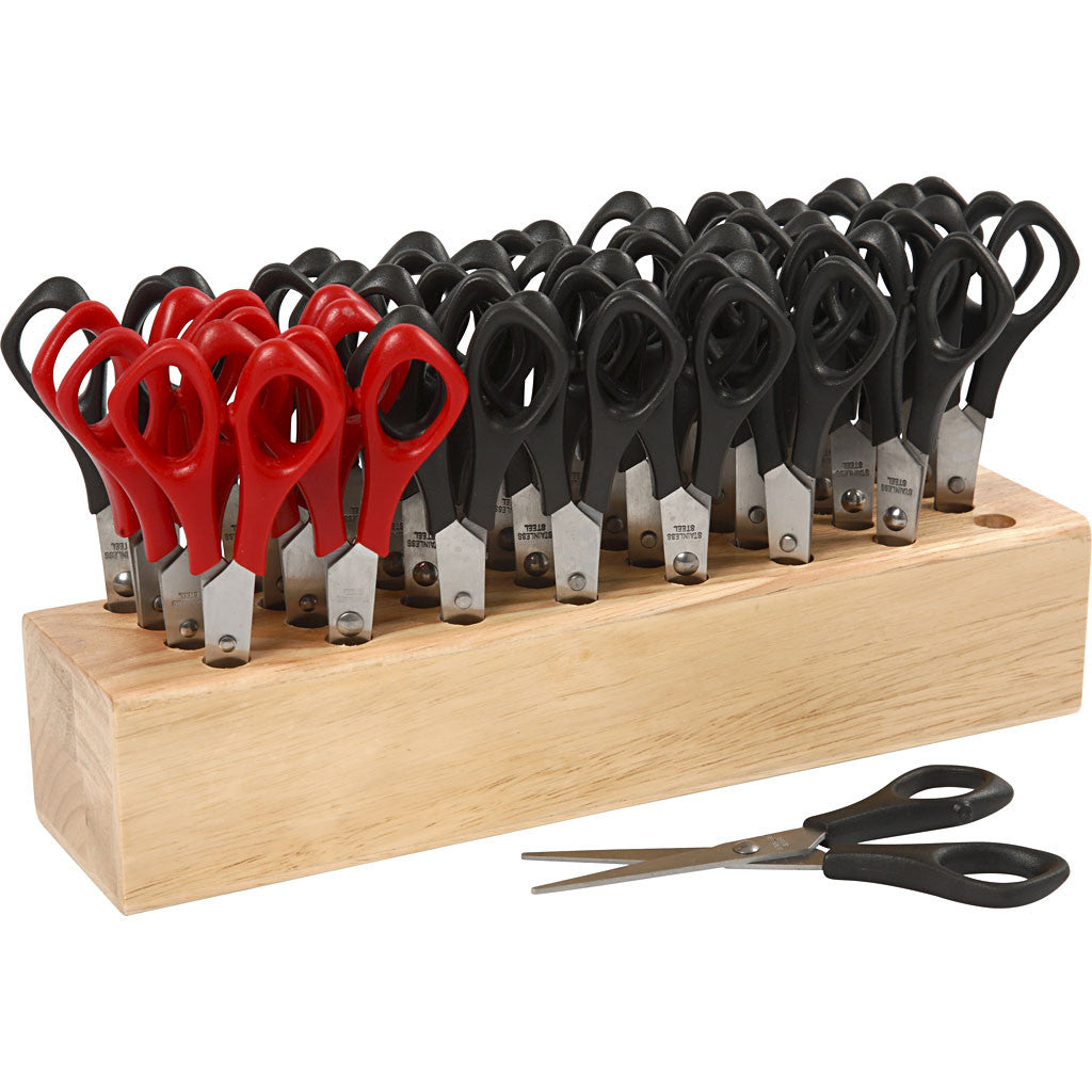 Creativ Company Kinderschere – 14 cm, Edelstahl, für Rechts- und Linkshänder, Rot