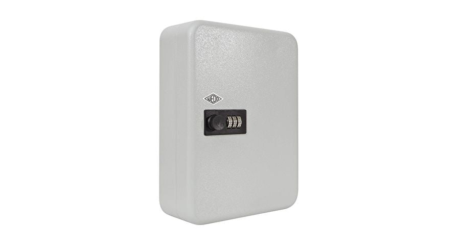 Wedo 102 42437 – Schlüsselkasten, für 24 Schlüssel, Zahlenschloss, Stahl, Grau, 186 × 94 × 250 mm