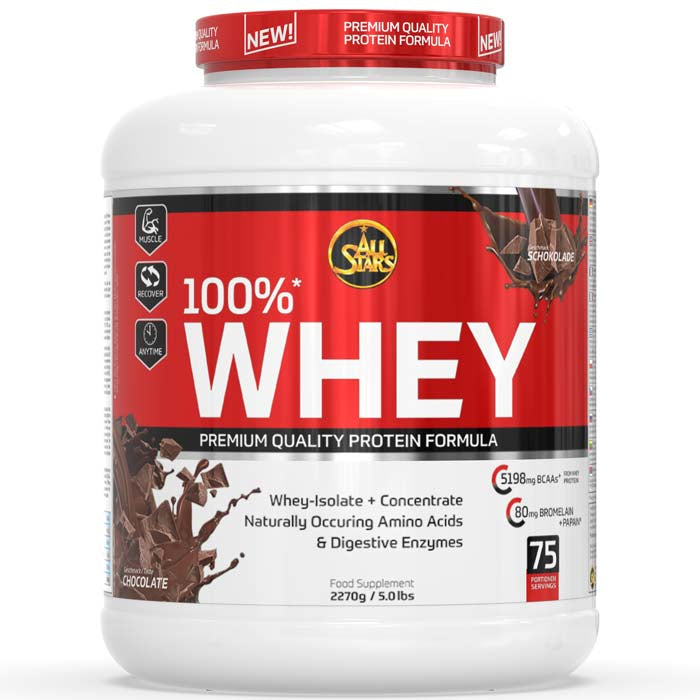 ALL STARS Fitness Products All Stars Whey Protein Schokolade – 2,27 kg